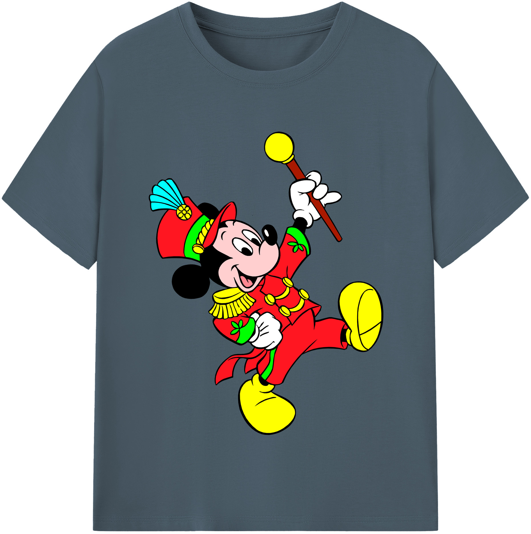 （画像用） ミッキーマウス Mickey Mouse 綿100％半袖Tシャツ（フロントプリント）